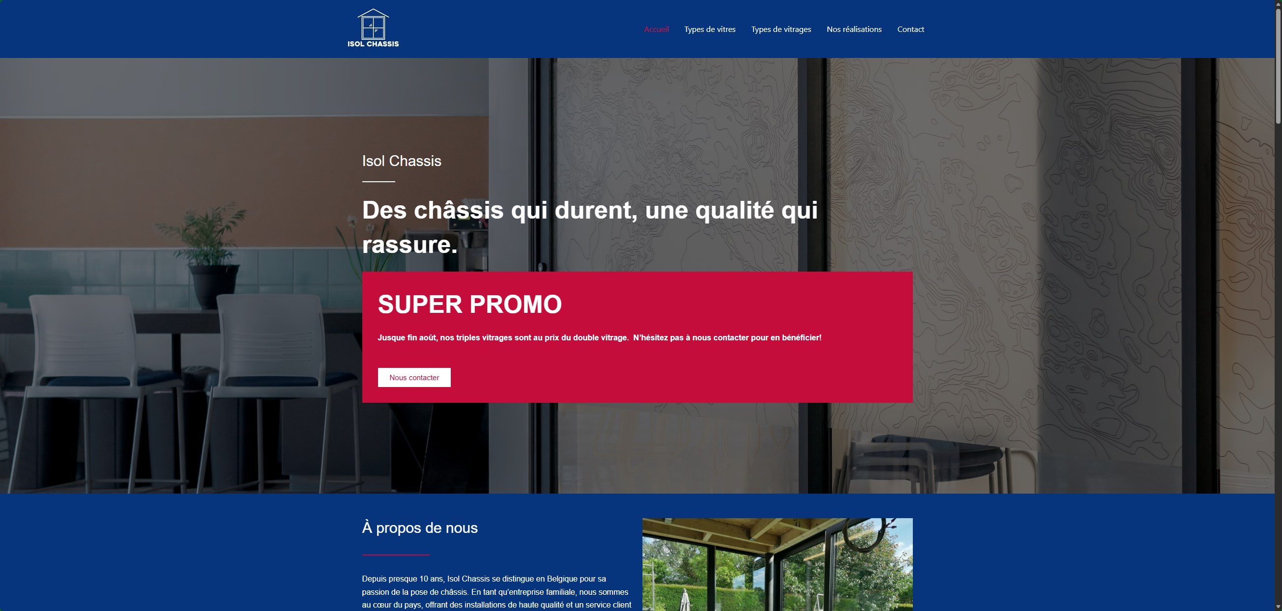 Aperçu du site vitrine Isol Chassis réalisé par Techwide