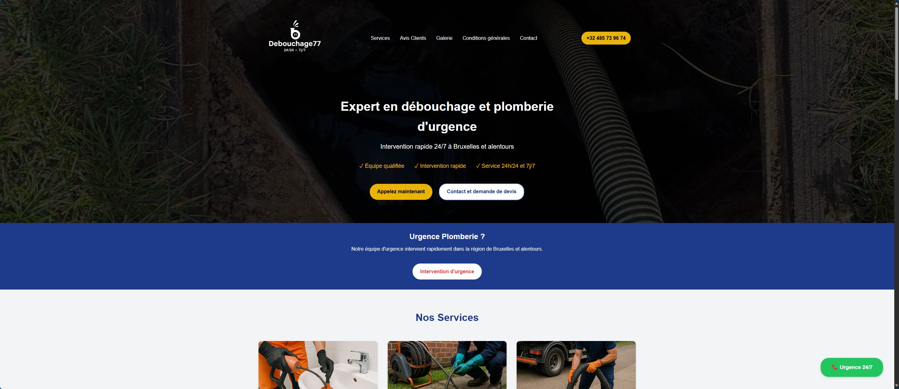 Site web Debouchage77